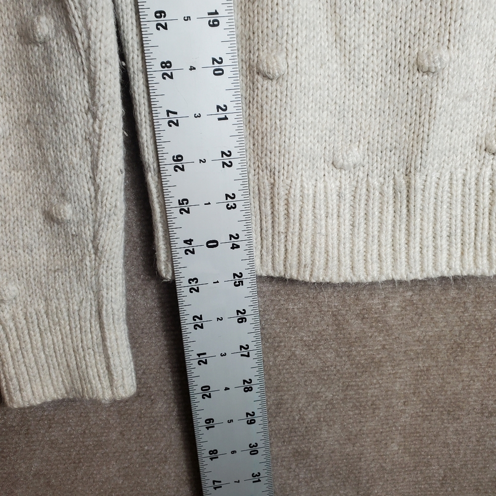Lucky Brand Sweater Women Size Small Beige Crochet Cotton - Picture 3 of 9